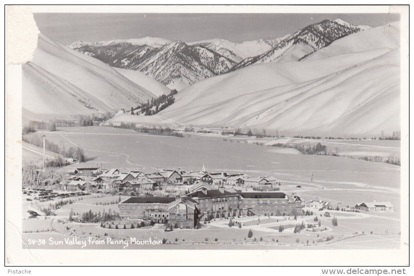 Real Photo - Idaho USA - Sun Valley From Penny Mountain - Damaged Corner - 2 Scans - Other & Unclassified
