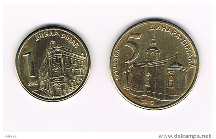 °°°  SERVIË  1 En 5  DINAR  2009 - Serbie