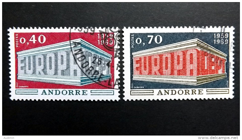 Andorra Franz. 214/5 Oo/uESST EUROPA/CEPT 1969 - Used Stamps