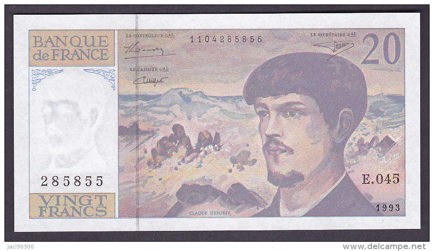 FRANCE : BILLET  20 FRANCS DEBUSSY 1993 - NEUF (2 Scan) 2 - 20 F 1980-1997 ''Debussy''