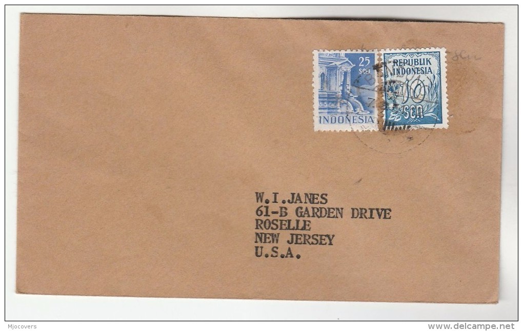 1951 INDONESIA Stamps COVER To USA - Indonesia