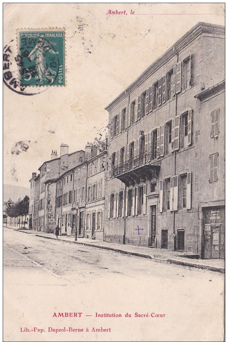 21e - 63 - Ambert - Puy-de-Dôme - Institution Du Sacré-Coeur - Ambert