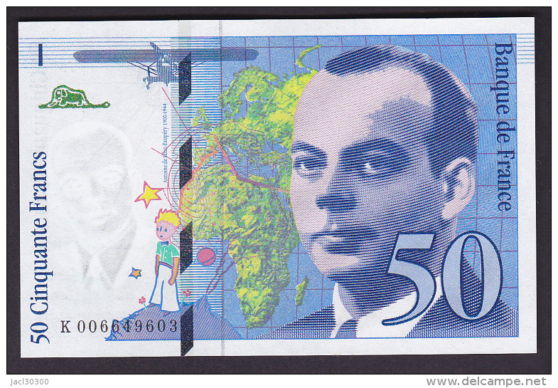 FRANCE : BILLET  50 FRANCS SAINT EXUPERY 1993 - NEUF (2 Scan) - 50 F 1992-1999 ''St Exupéry''