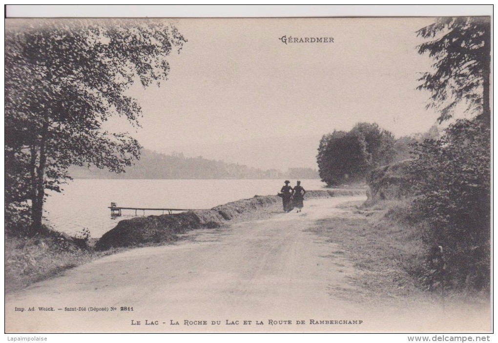 88 VOSGES GERARDMER   " Le Lac La Roche Du Lac Et La Route De Ramberchamp "Waleck N° 2811 - Gerardmer