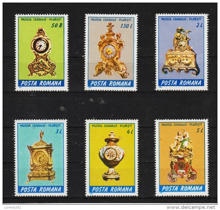 1988 - Pendules Du Musee De Ploiesti Mi 4443/4448 Et Yv 3798/3803 MNH - Ungebraucht