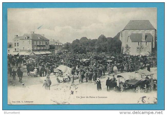 CPA - Métier Maquignons Marché Aux Bestiaux Foire à CARENTAN 50 - Carentan