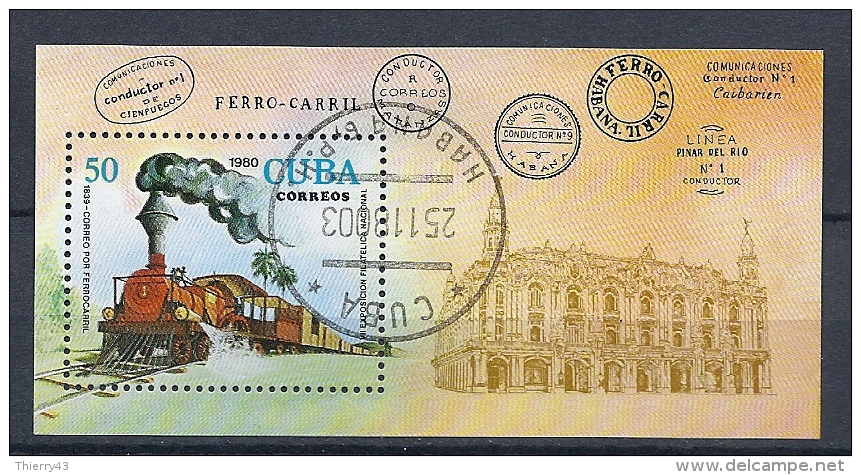 Cuba 1980 -  Mail By Train -  Y&amp;T B64  Mi. B65 Cancelled, MNH, Neuf, Postfrisch - Trains