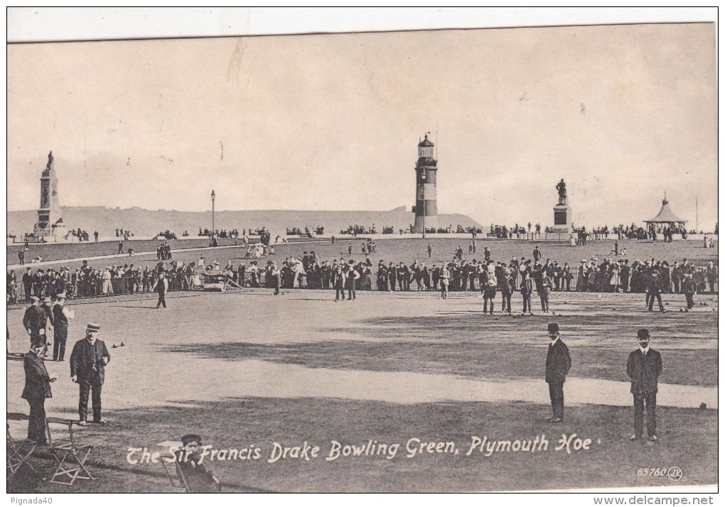 G , Cp , ANGLETERRE , PLYMOUTH , The Sir Francis Drake Bowling Green - Plymouth