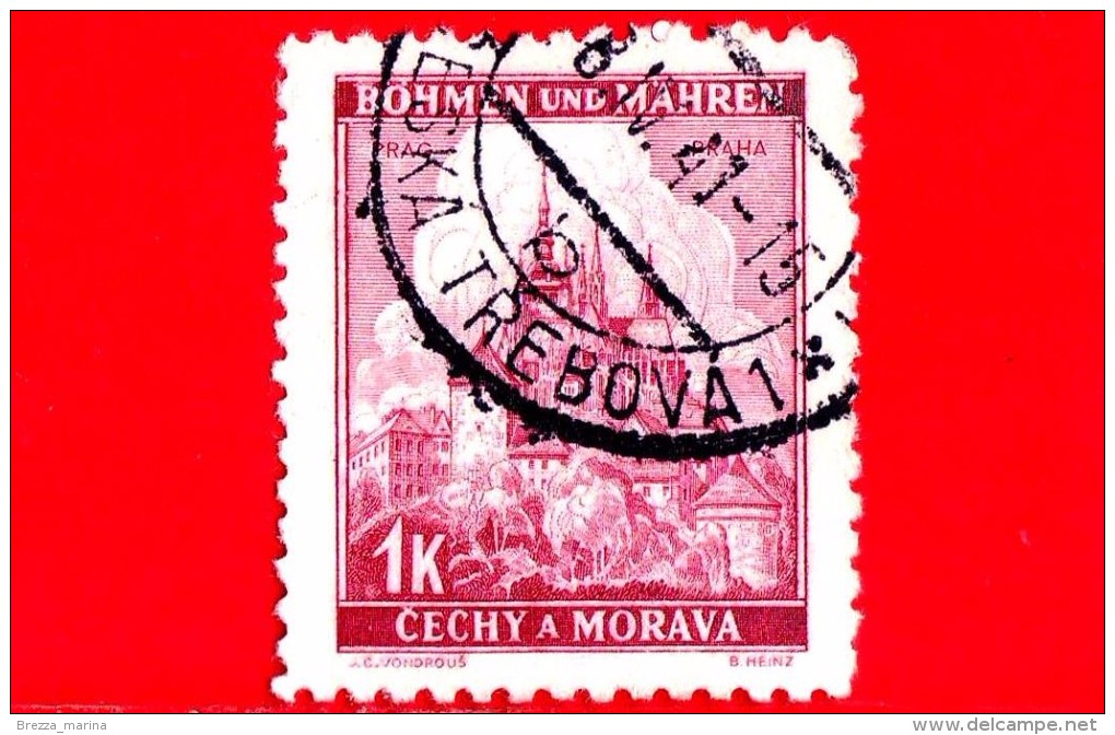 BOEMIA E MORAVIA - Usato - 1939 - Duomo Di S. Vito - Praga - Prag - Praha - 1 - Usati