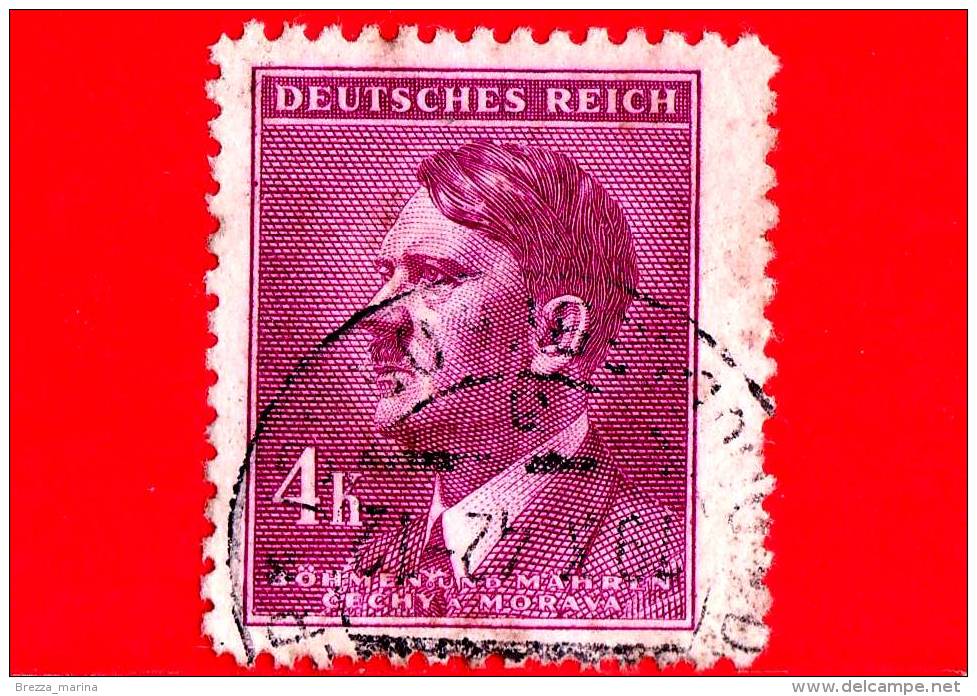 BOEMIA E MORAVIA - Usato - 1942 - Adolf Hitler (1889-1945) - 4 - Usati