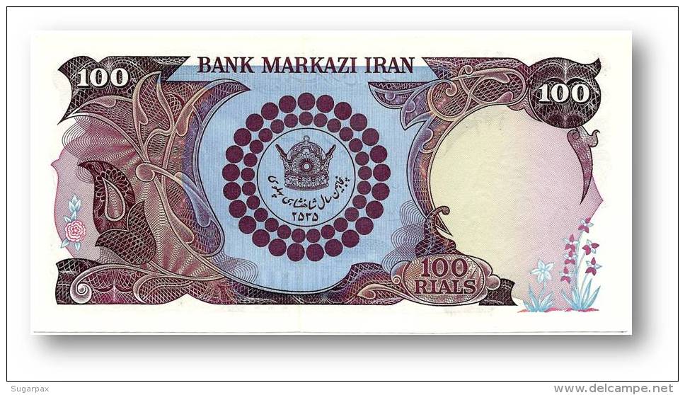 IRAN - 100 Riyals - ( 1976 ) Commemorative Issue - Pick 108 - Sign. 16 - Shah Pahlavi With Reza - Iran