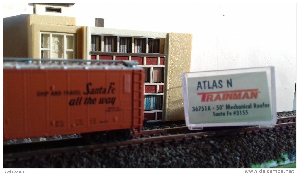 SCALA N - USA - ATLAS - CARRO FRIGORIFERO 50' - REFEER CAR  - SANTA FE - Goods Waggons (wagons)