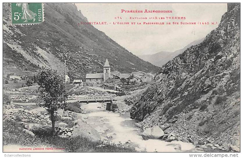 L'Hospitalet       09      Eglise Et Passerelle - Autres & Non Classés