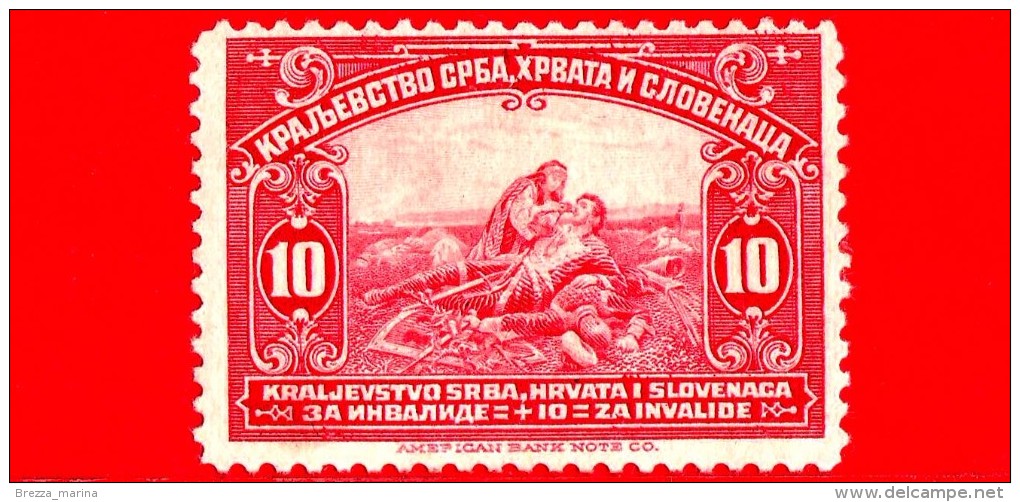 Nuovo - SERBIA - CROAZIA - SLOVENIA - 1921 - Beneficienza - La Battaglia Di Kosovo Polje - 10+10 - Nuovi