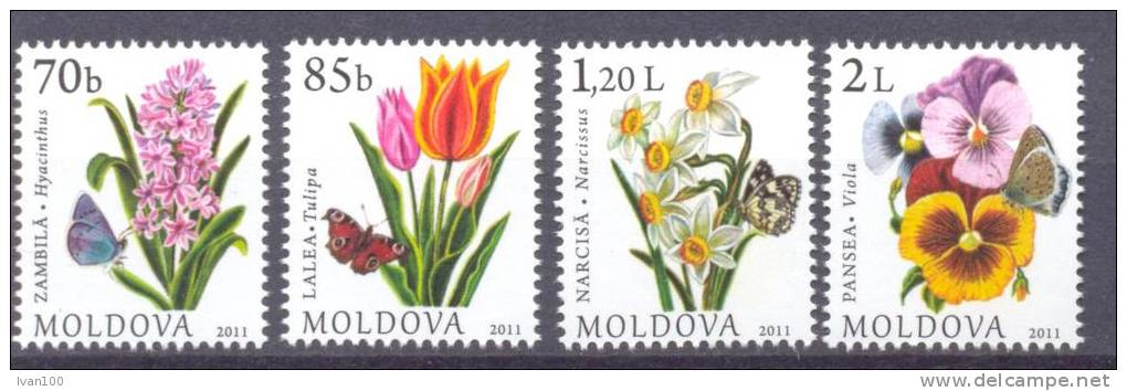 2011.Moldova,  Flowers, Set,  Mint/** - Moldavia