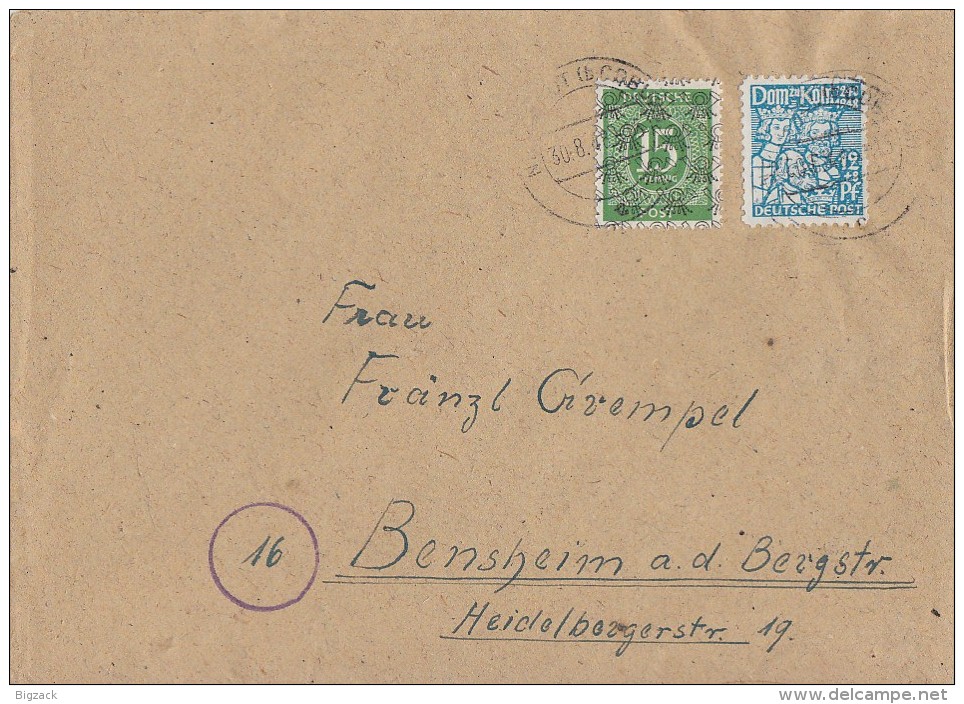 Bizone Brief Mif Minr.58II,70 Neustadt Bei Coburg 30.8.48 - Sonstige & Ohne Zuordnung