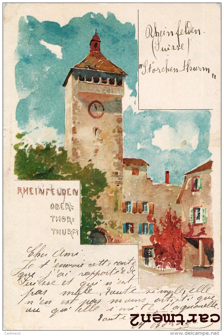 RHEINFELDEN OBER THOR THURM ILLUSTATOR 1900 - Rheinfelden