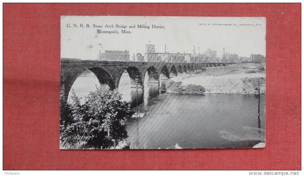 G.N.R.R. Stone Arch Bridge & Milling District  Minnesota> Minneapolis      Ref 2334 - Minneapolis