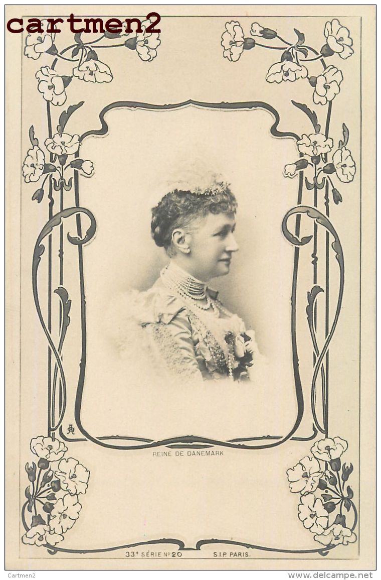 CARTE PHORO : REINE DE DANEMARK QUEEN 1900 DANISH - Familles Royales