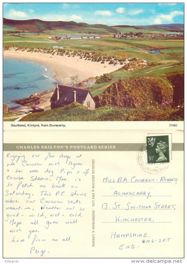 Southend, Kintyre, Argyll, Scotland Postcard Posted 1974 Stamp - Argyllshire