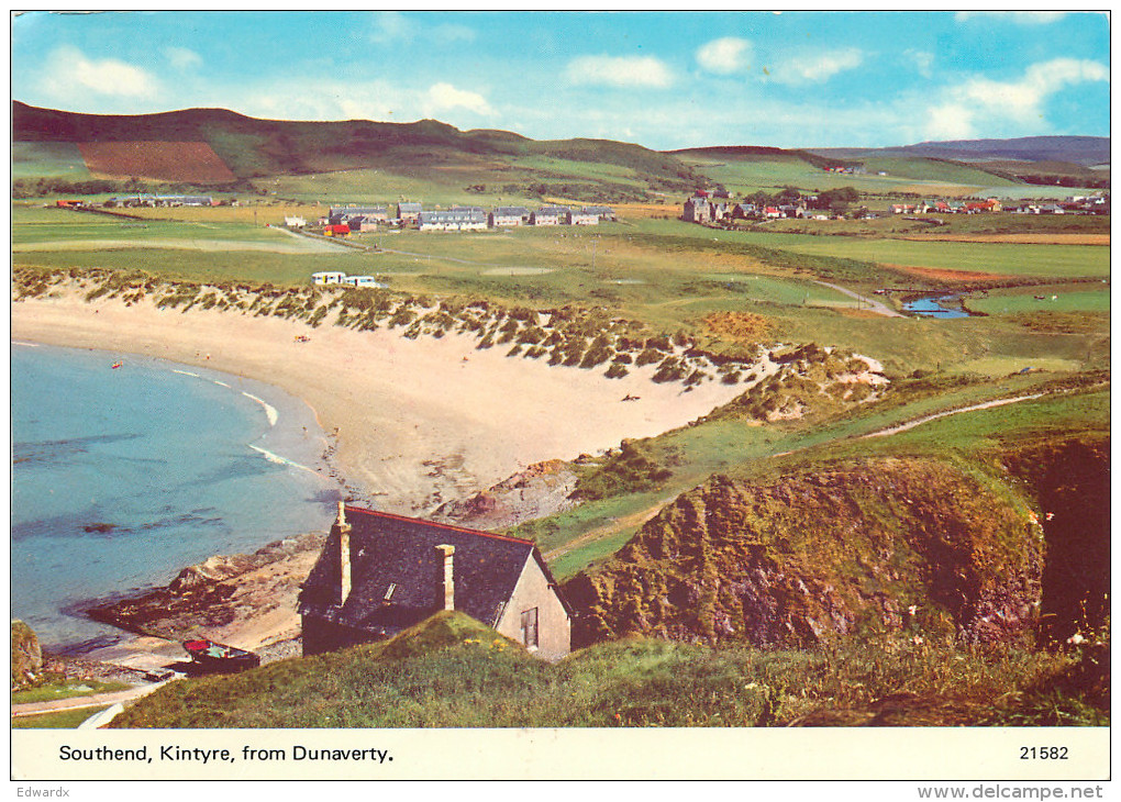 Southend, Kintyre, Argyll, Scotland Postcard Posted 1974 Stamp - Argyllshire