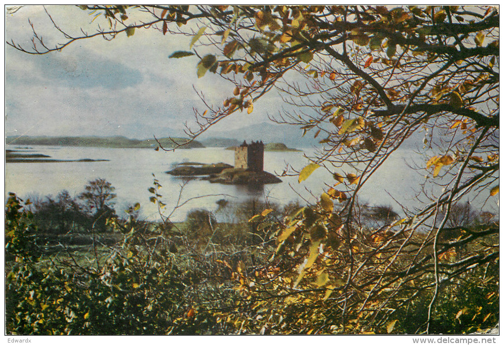 Castle Stalker, Appin, Argyll, Scotland Postcard Posted 1964 Stamp - Argyllshire