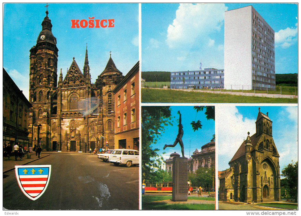 Kosice, Slovakia Postcard Posted 1976 Stamp - Slowakei