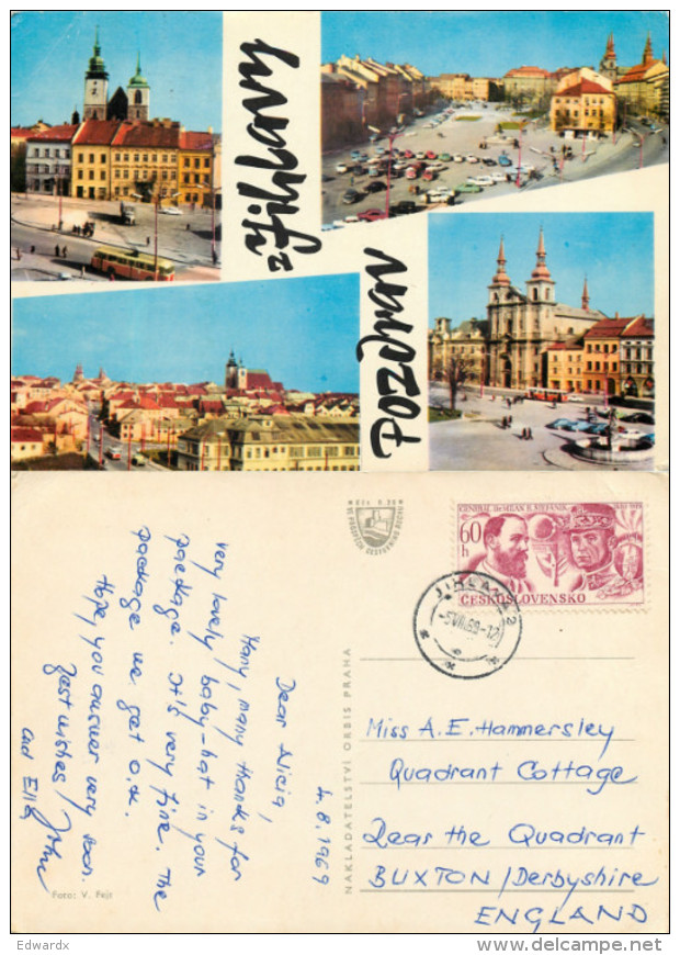 Jihlava, Czech Republic Postcard Posted 1969 Stamp - Czech Republic