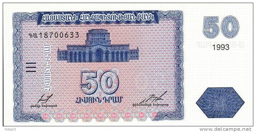 ARMENIE 50 Dram Daté De 1993 Pick 35 UNC - Arménie