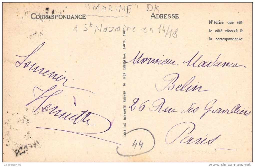 C P A Carte Postale Ancienne Saint Nazaire Pont Du Perthuis Ouvert Bateau Remorqueur " Marine " Danemark - Tugboats