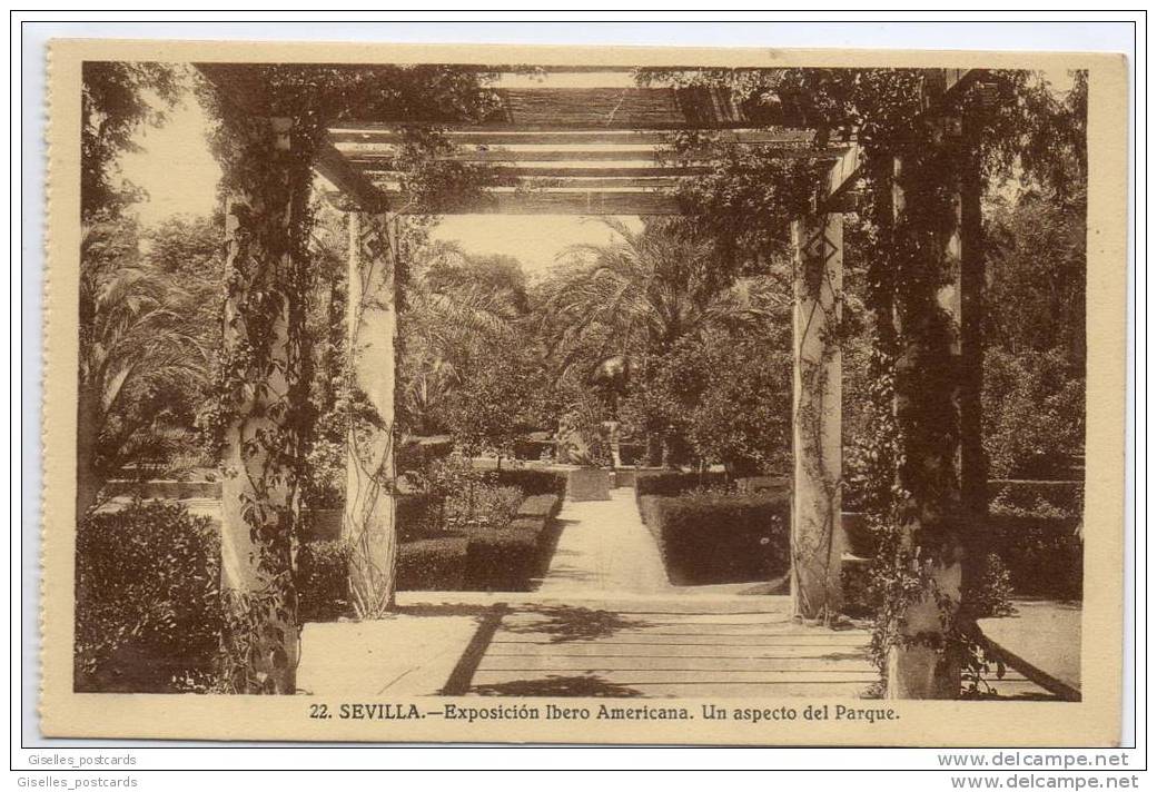 Sevilla - Catedral - Exposicion Ibero Americana - Un Aspecto Del Parque - Sevilla