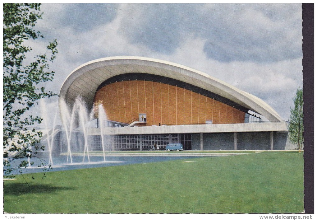 Germany PPC Berlin Kongresshalle Im Tiergarten Architekt Hugh A. Stubbins (USA) Farbfoto (1048 C) (2 Scans) - Dierentuin