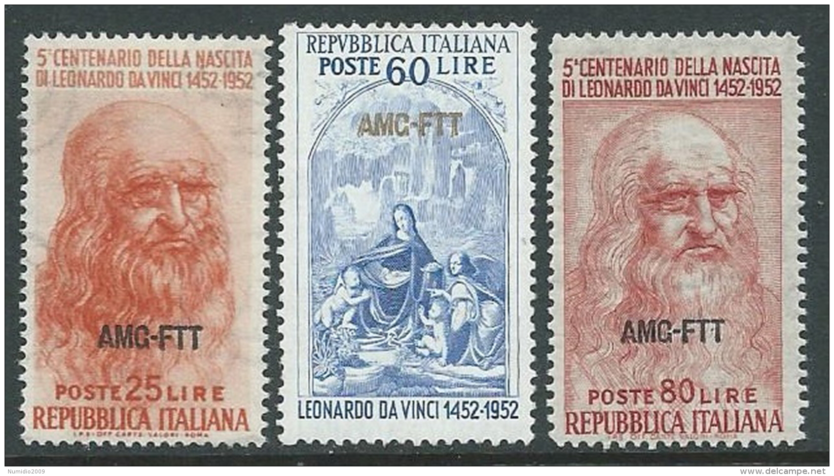 1952 TRIESTE A LEONARDO DA VINCI MNH ** - P23-4 - Nuevos