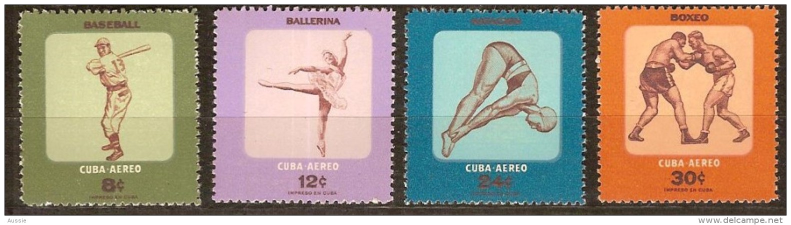 Cuba 1957 Yvertn° PA LP 159-62 *** MNH Cote 12,00 Euro Sport - Poste Aérienne