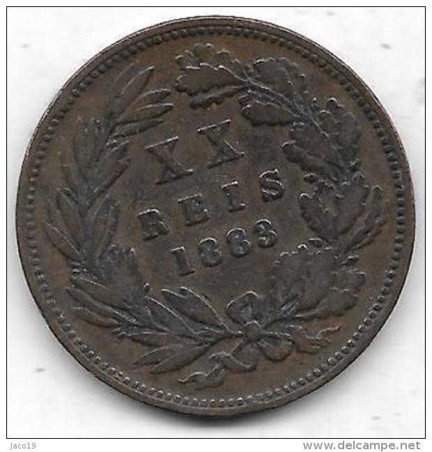 XX REIS Bronze 1883 - Portugal