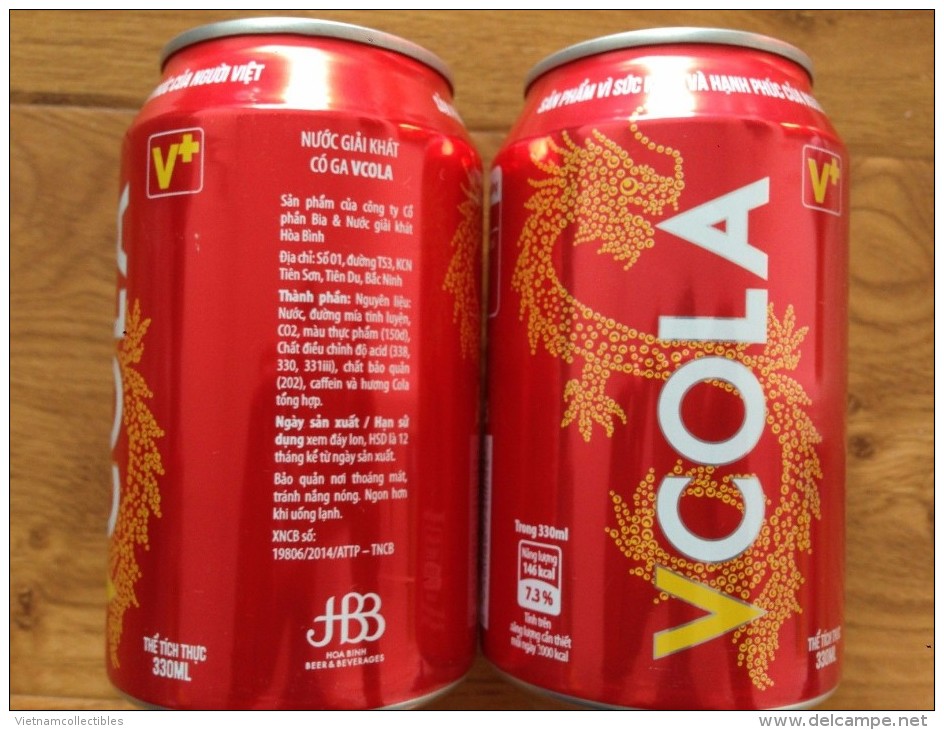 Vietnam Viet Nam V Cola 330ml Can / Opened By 2 Holes - Cannettes