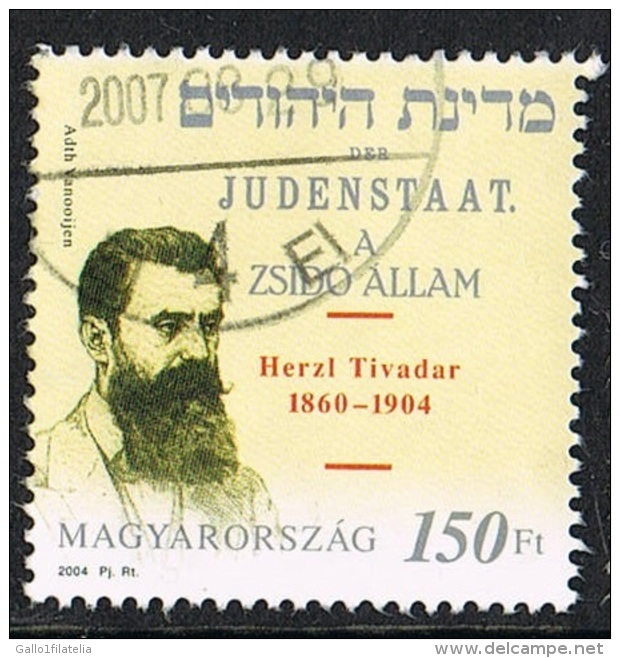 2004 - UNGHERIA / HUNGARY - CENTENARIO DELLA MORTE DI H. TIVADAR / JOINT ISSUE WITH AUSTRIA - ISRAEL. USATO - Used Stamps