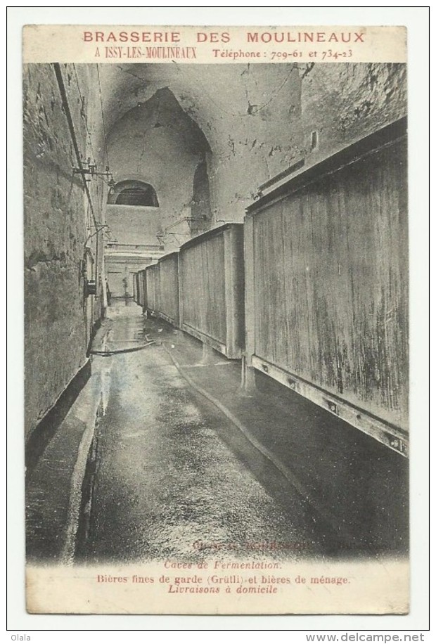 92 ISSY LES MOULINEAUX BRASSERIE DES MOULINEAUX  Caves De Fermentation Bières Fines De Gardes     Fd87 - Issy Les Moulineaux