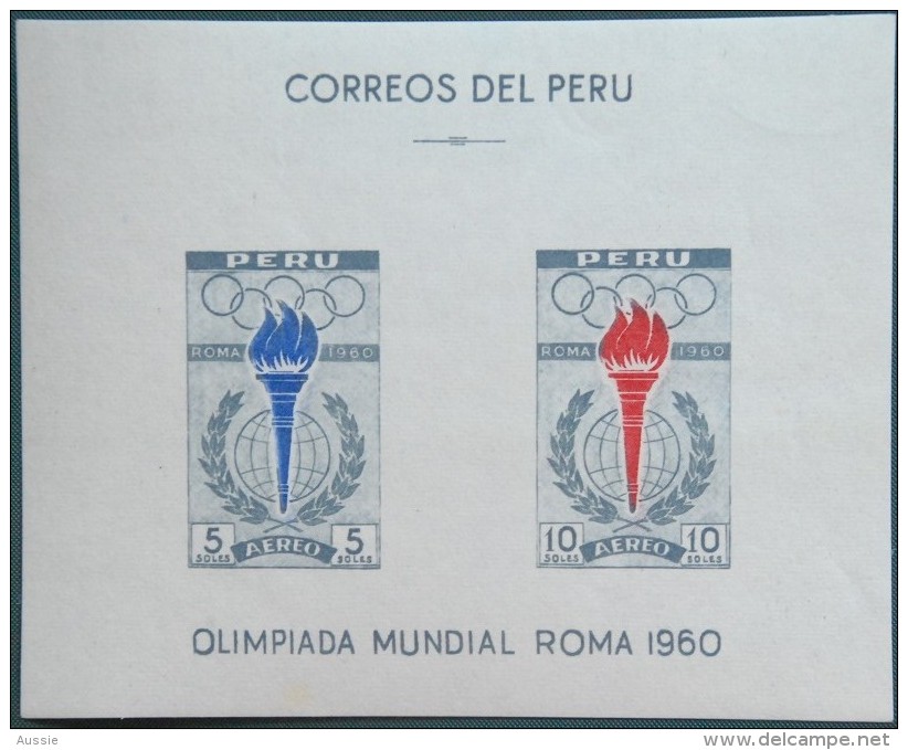 Peru Perou 1961 Yvertn° Bloc 4 *** MNH Cote 8 Euro Sport - Pérou