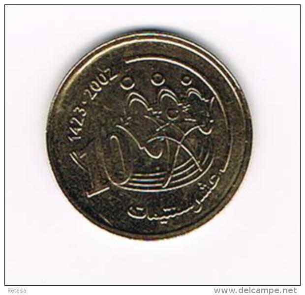 °°° MAROKKO  10 SANTIMAT  2002 ( 1423 ) - Maroc