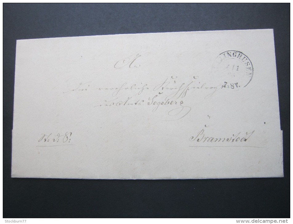 1866 , KELLINGHUSEN  ,   Klarer Stempel Auf Brief - Schleswig-Holstein
