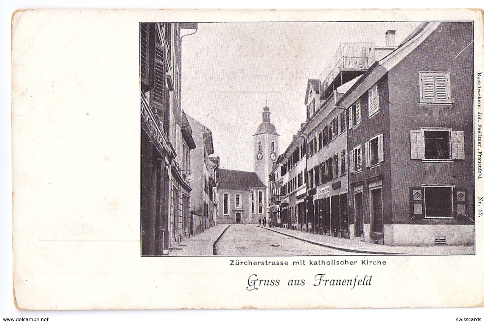 FRAUENFELD: Zürcherstrasse Mit Geschäften ~1900 - Frauenfeld