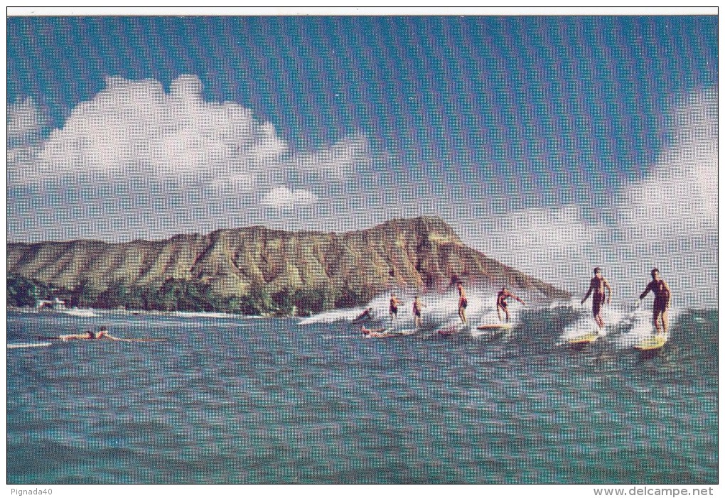 G , Cp , ÉTATS-UNIS , HONOLULU , Surfing At Waikiki Beach - Honolulu