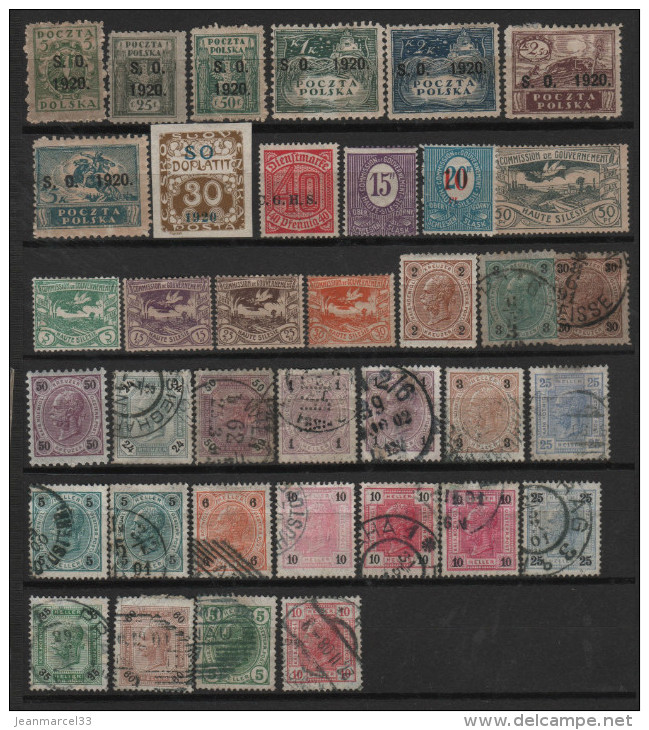 Lot De 37 Timbres Neufs Ou Oblitérés De SILESIE. Tous Différents - Silésie