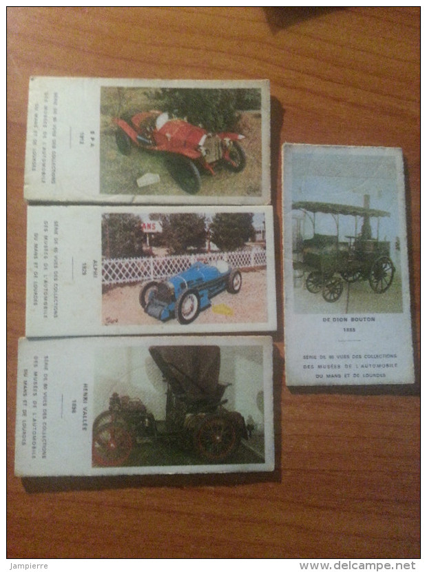 [Lot] 4 Tickets De Pesée Voiture - Spa 1912 / Alphi 1929 / De Dion Bouton 1885 / Henri Vallée - Musées Auto Mans Lourdes - Voitures