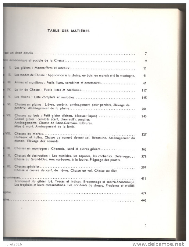 La CHASSE Par BURNAND 1974  446 Pages   (Envoi Belgique 7.70 Europe 16.40 ) - Chasse/Pêche