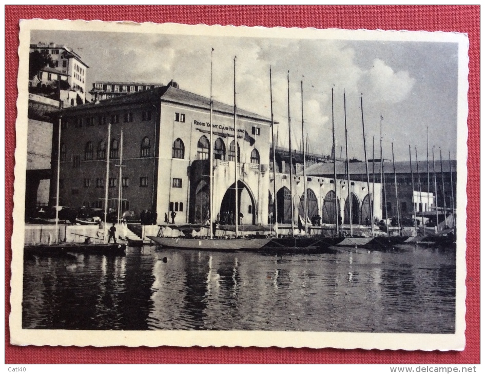 REGIO YACHT CLUB ITALIANO SEDE CENTRALE GENOVA   CARTOLINA  VIAGGIATA NEL 1933 - Aviron