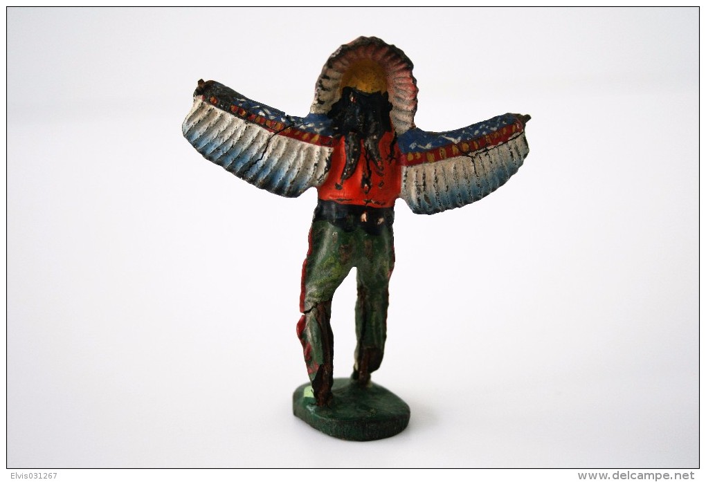 Elastolin, Lineol Hauser, Indian - Native Warior Chief, 1937, Vintage Toy Soldier - - Figurines