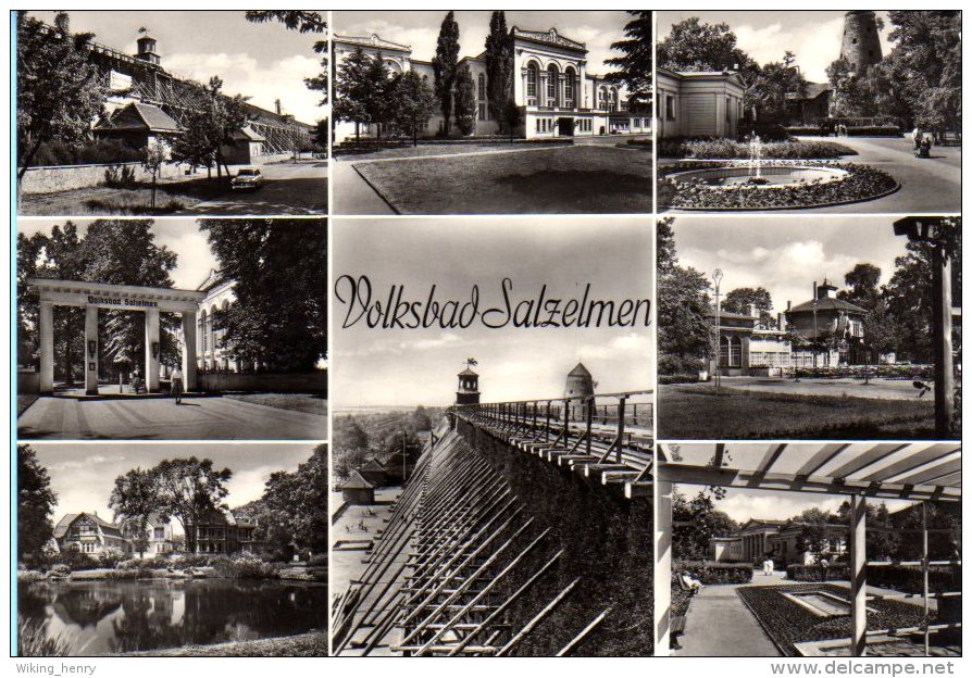 Schönebeck Bad Salzelmen - S/w Mehrbildkarte 1 - Schönebeck (Elbe)