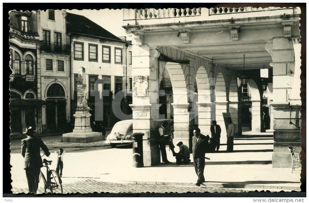 40s REAL PHOTO FOTO POSTCARD HOTEL AVEIRO PORTUGAL CARTE POSTALE DeSoto Madeira License Plate - Aveiro